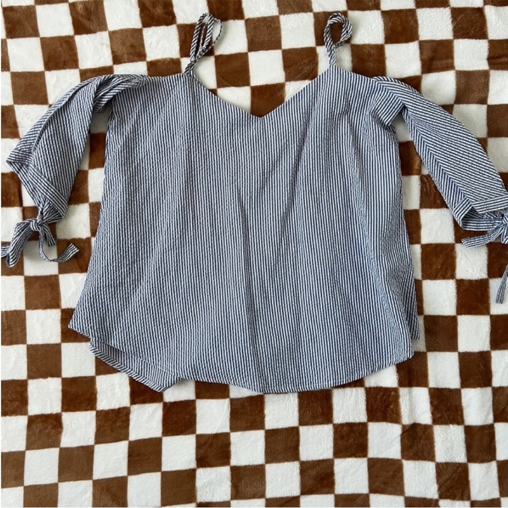 Striped Off-Shoulder Women's Top